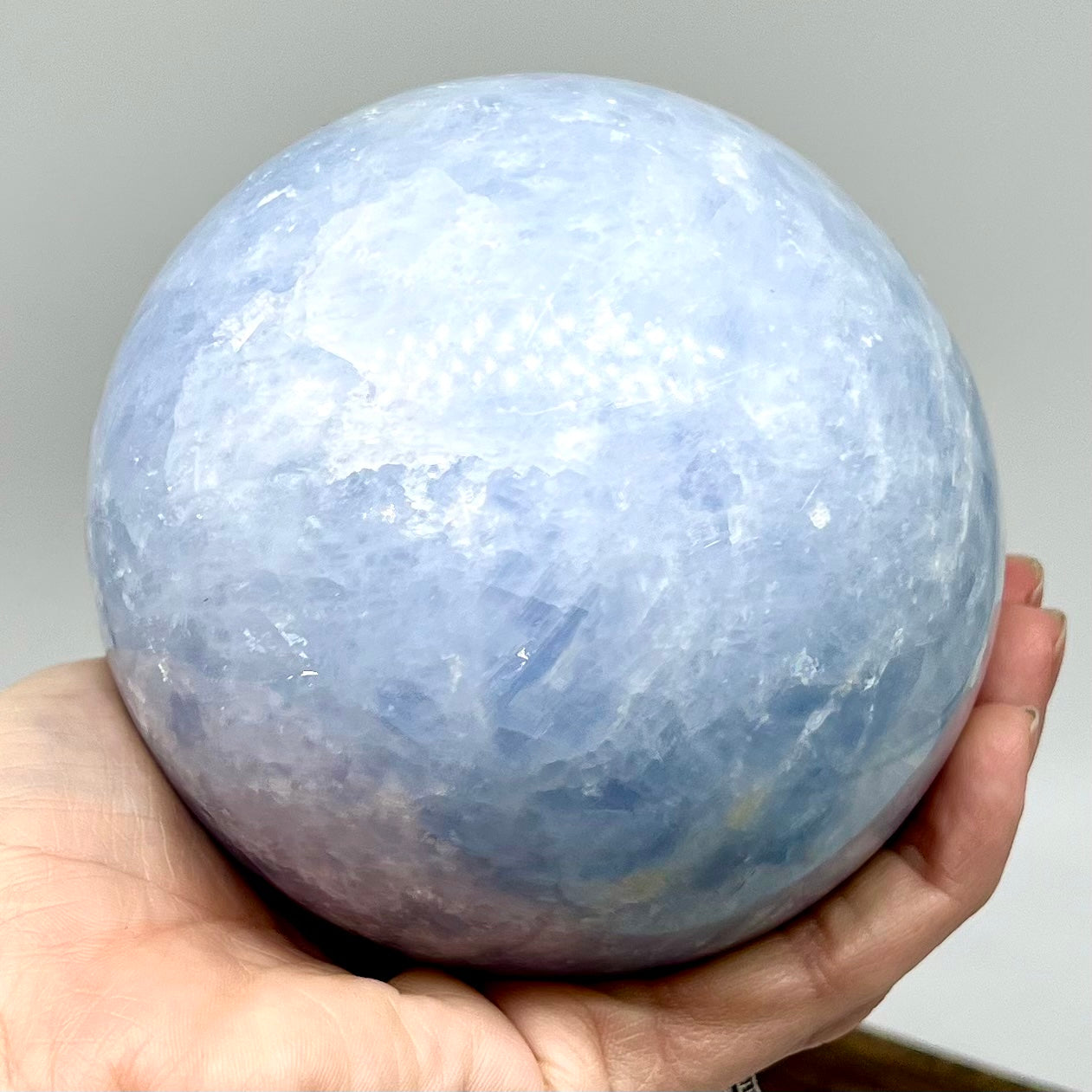 Blue Calcite sphere XL