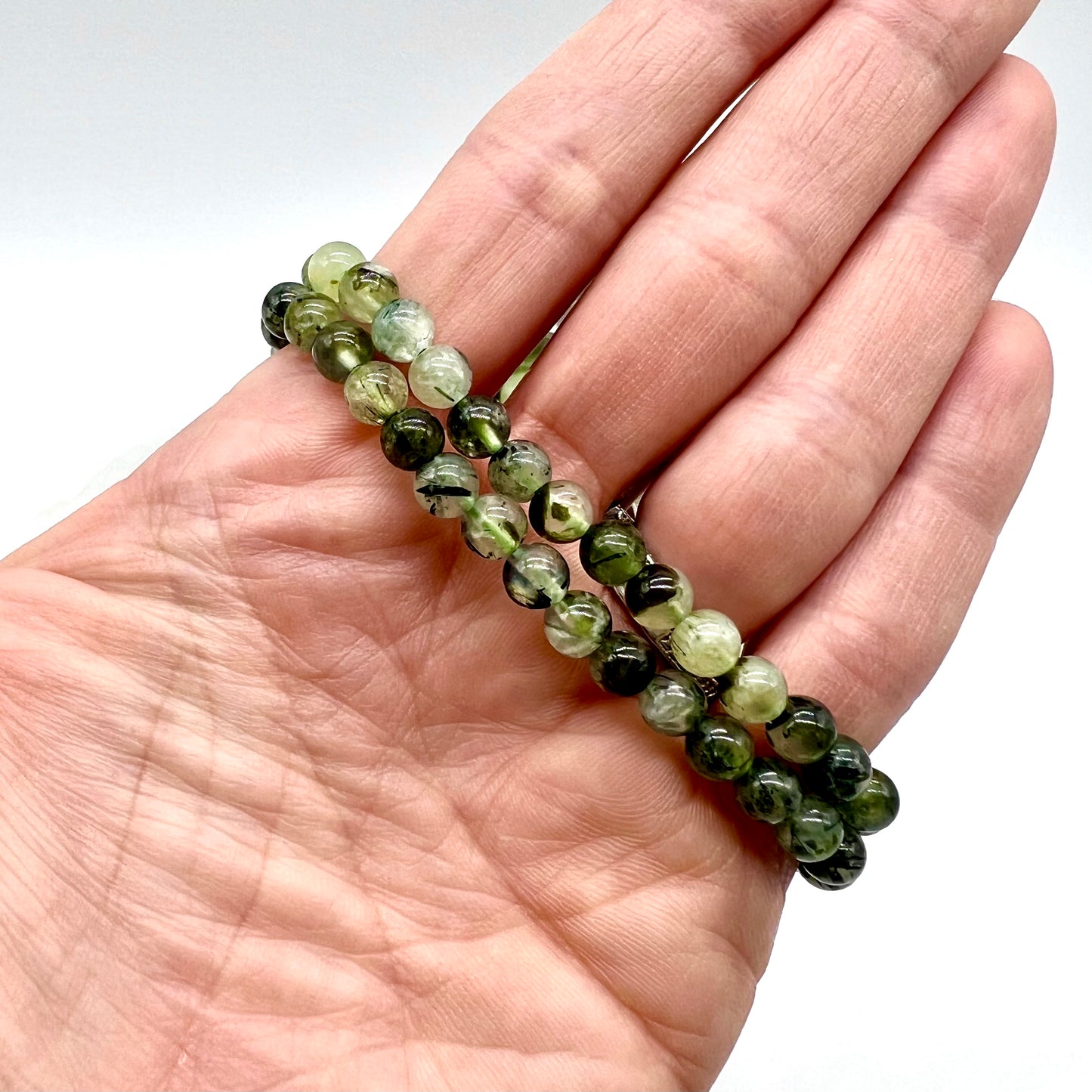 Prehnite Bracelet - Intuition, Relaxation, Stress Release, Meditation, Focus