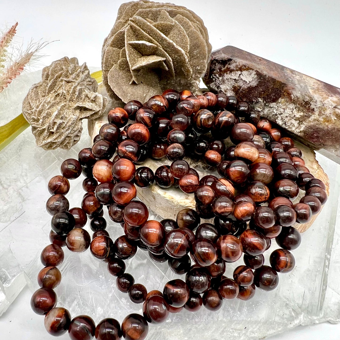 Red Tigers Eye Bracelet - Inspiration, Intuition, Motivation, Good Fortune