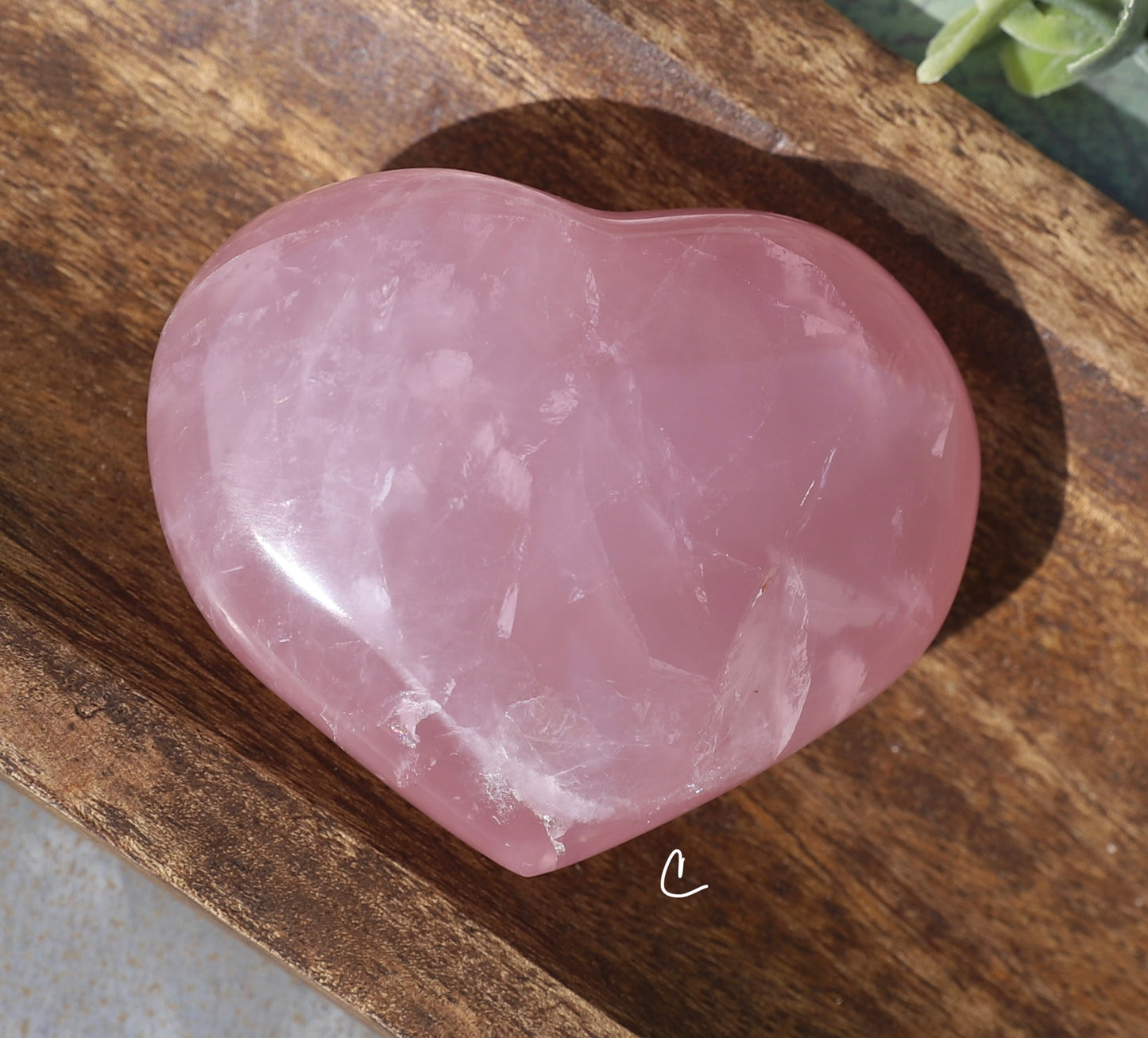 Rose Quartz Large Heart