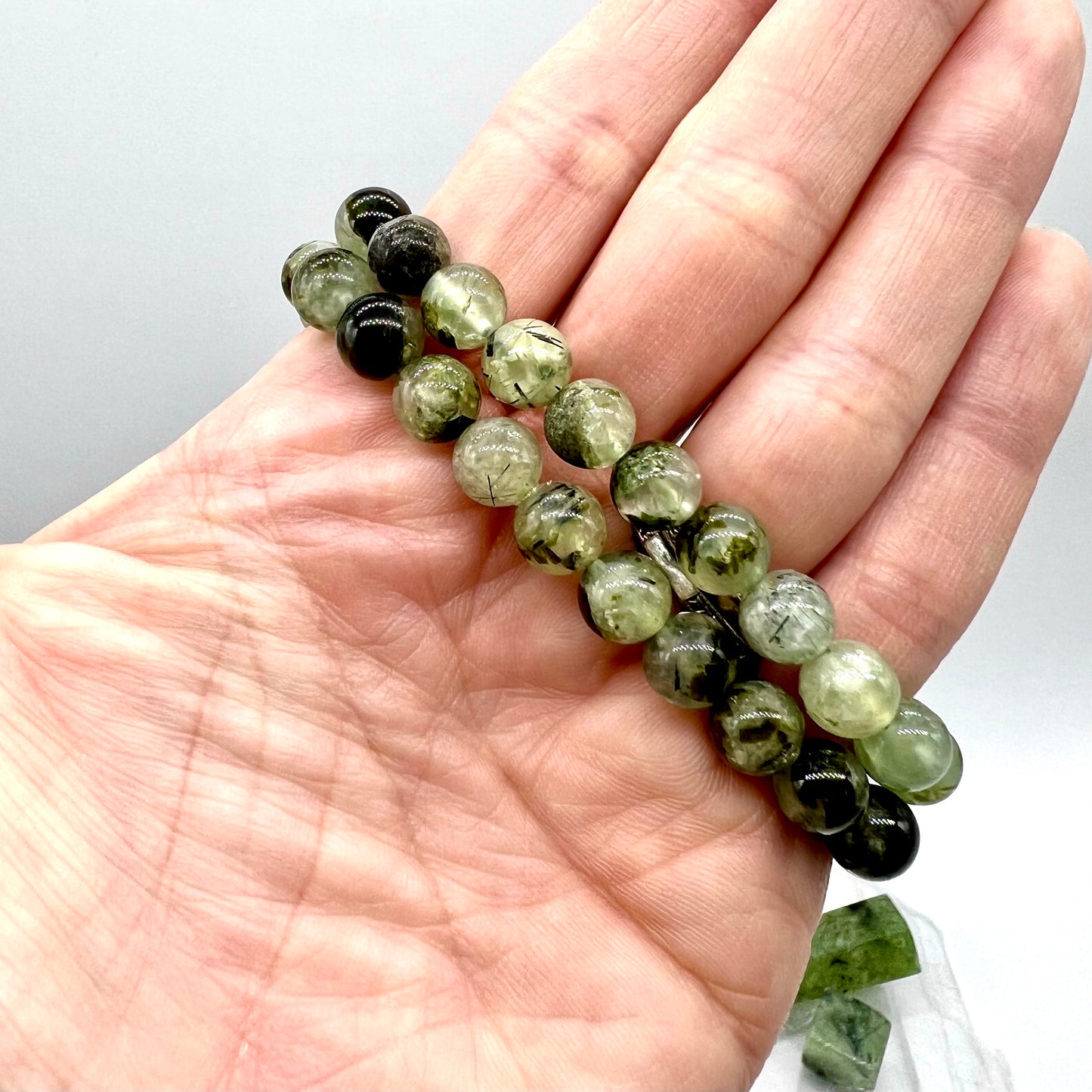 Prehnite Bracelet - Intuition, Relaxation, Stress Release, Meditation, Focus
