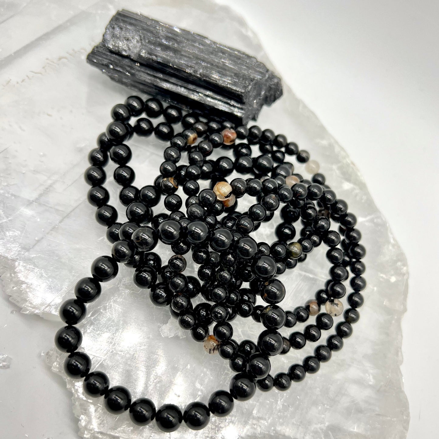 Black Tourmaline Bracelet - Cleansing, Protection, Grounding, EMF Blocker