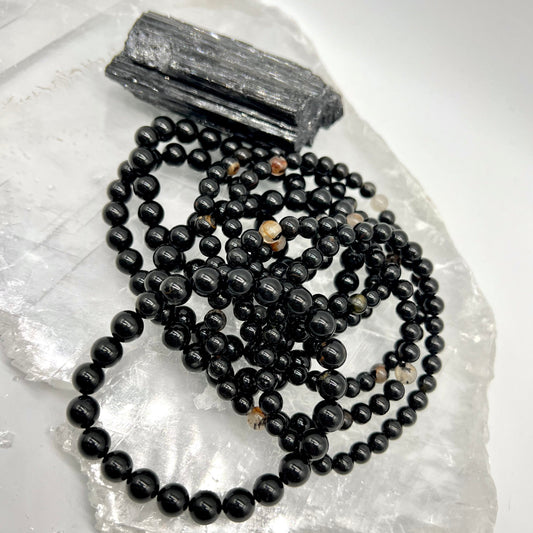 Black Tourmaline Bracelet - Cleansing, Protection, Grounding, EMF Blocker