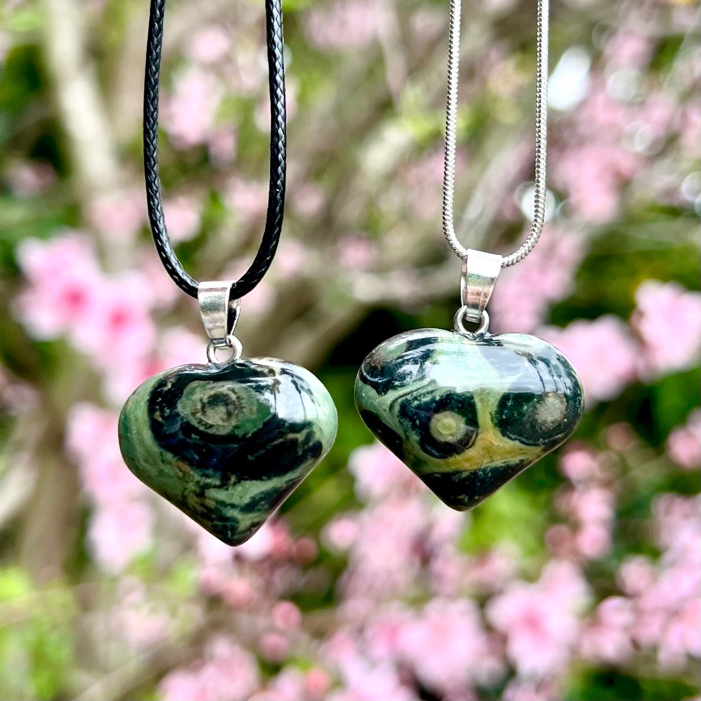 Kambaba Jasper Heart Necklace