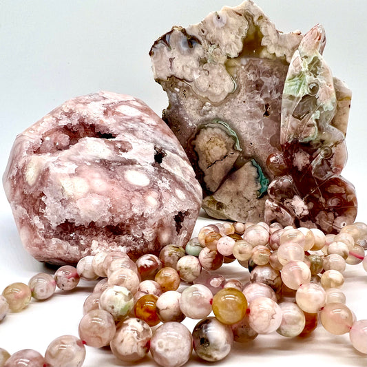 Flower Agate Bracelet - Manifestation, Motivation, Compassion, Love, Soothing, Relaxation