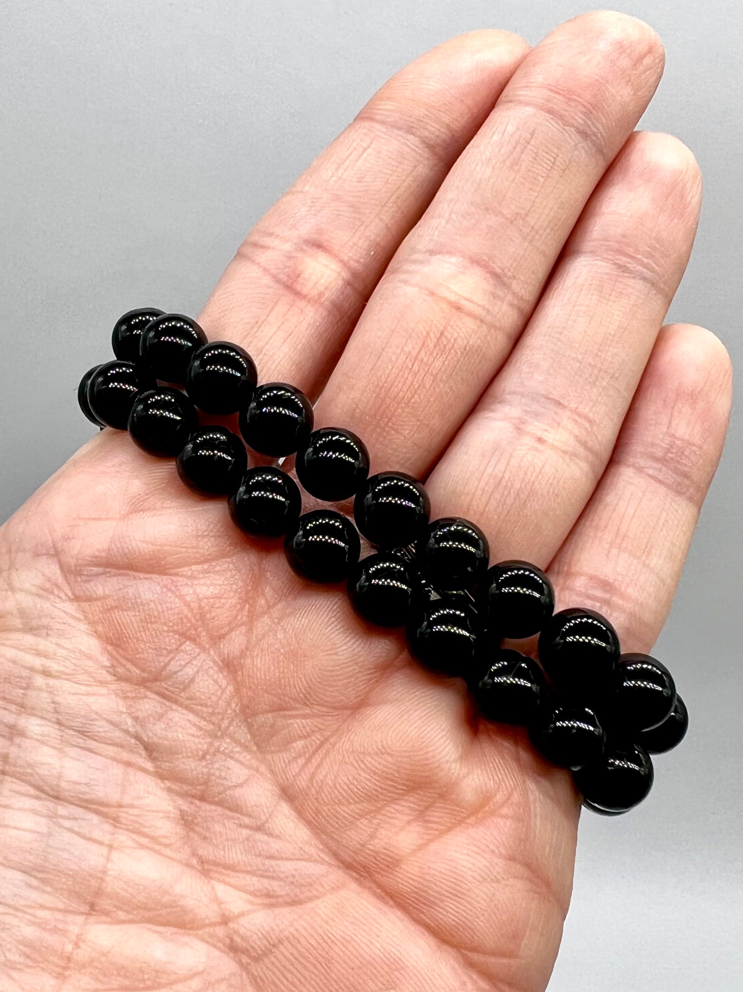 Black Tourmaline Bracelet - Cleansing, Protection, Grounding, EMF Blocker
