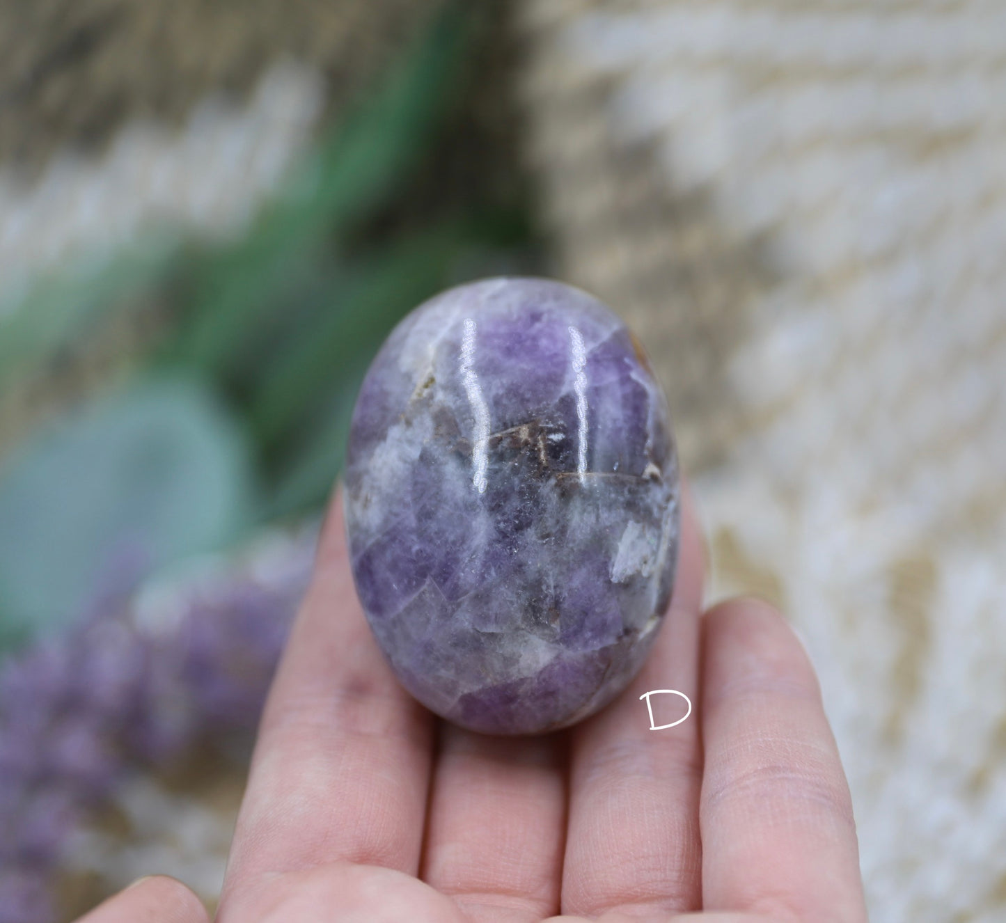 Dream Amethyst Palm Stone