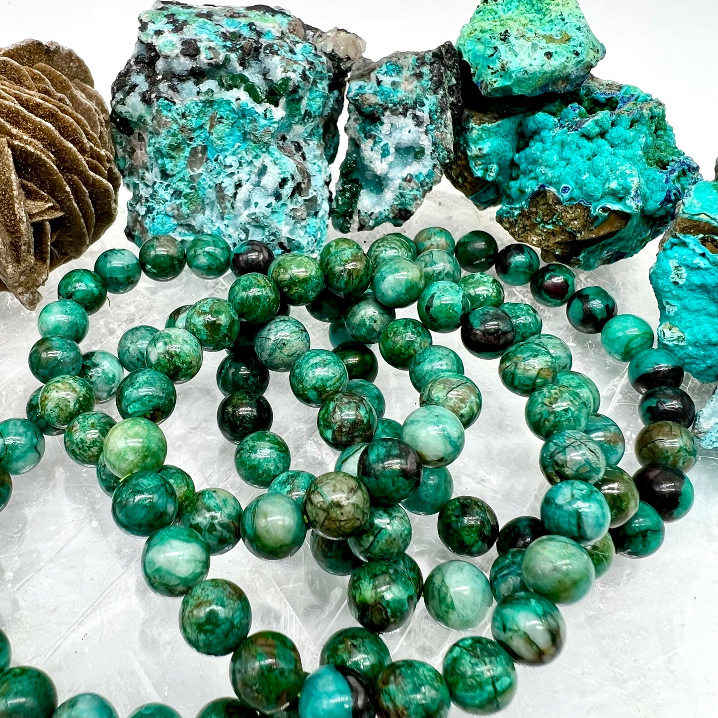 Chrysocolla Bracelet - Empowerment, Communication, Calm, Anxiety, Joy, Balance