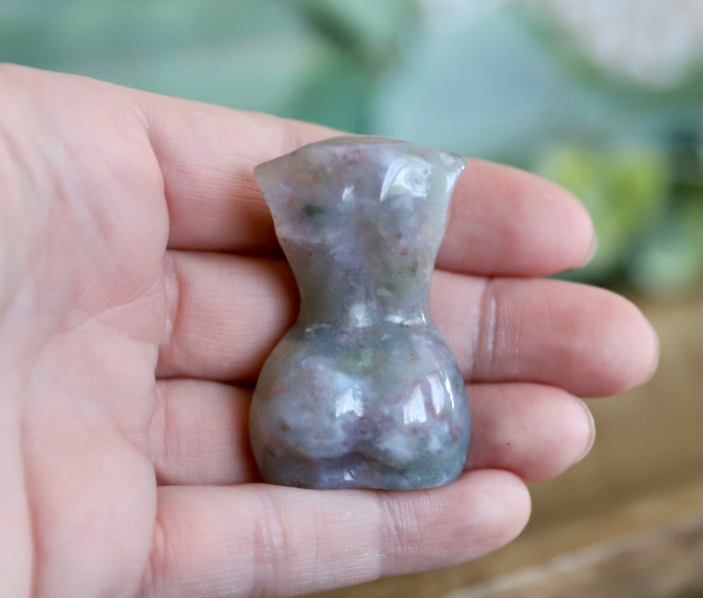 Crazy Lace Agate & Moss Agate Body Carving