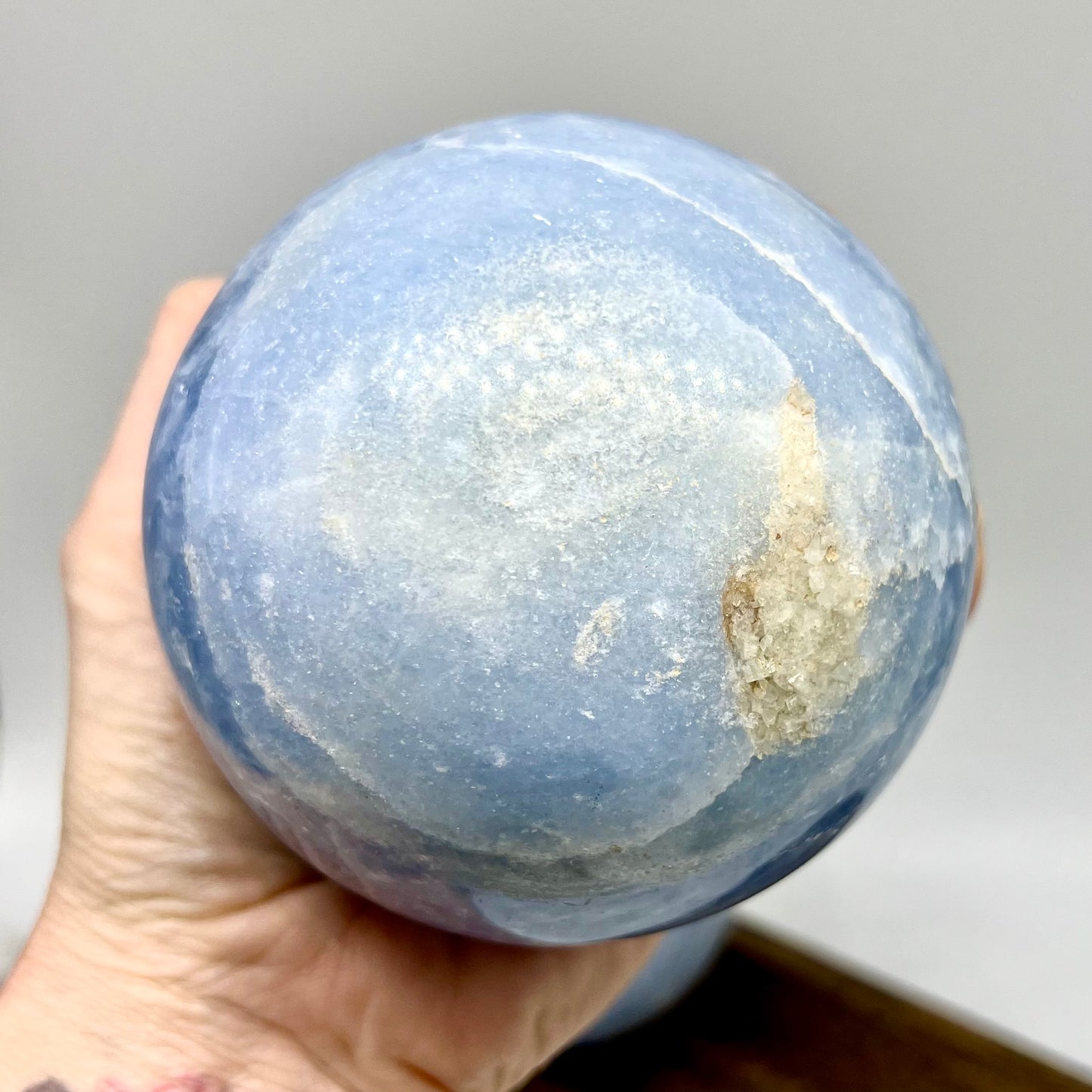 Blue Calcite sphere XL