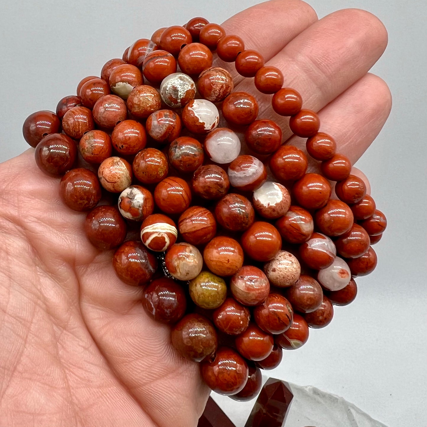 Red Jasper Bracelet - Motivation, New beginnings, Protection, Leadership, Joy