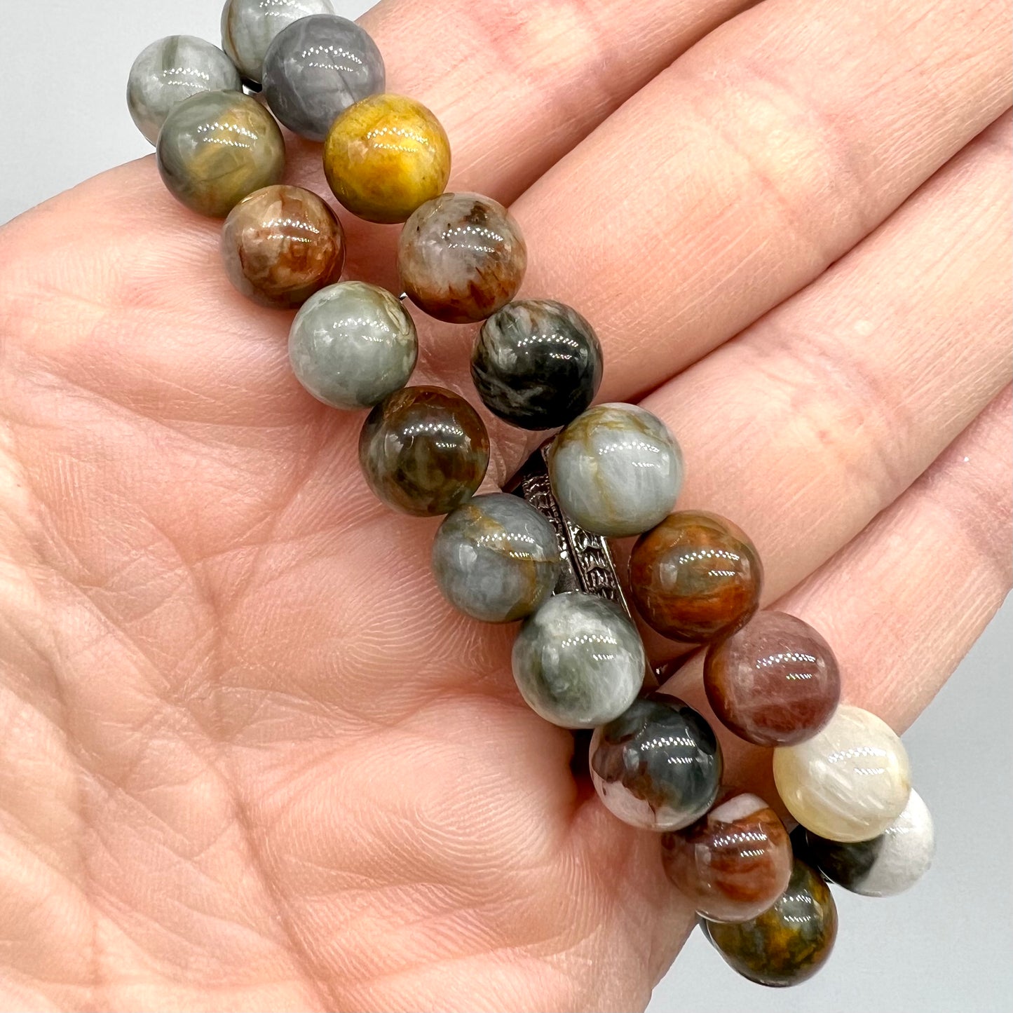 Colorful Hawk Eye Bracelet - Stress relief, Calming, Success, Positivity, Optimism