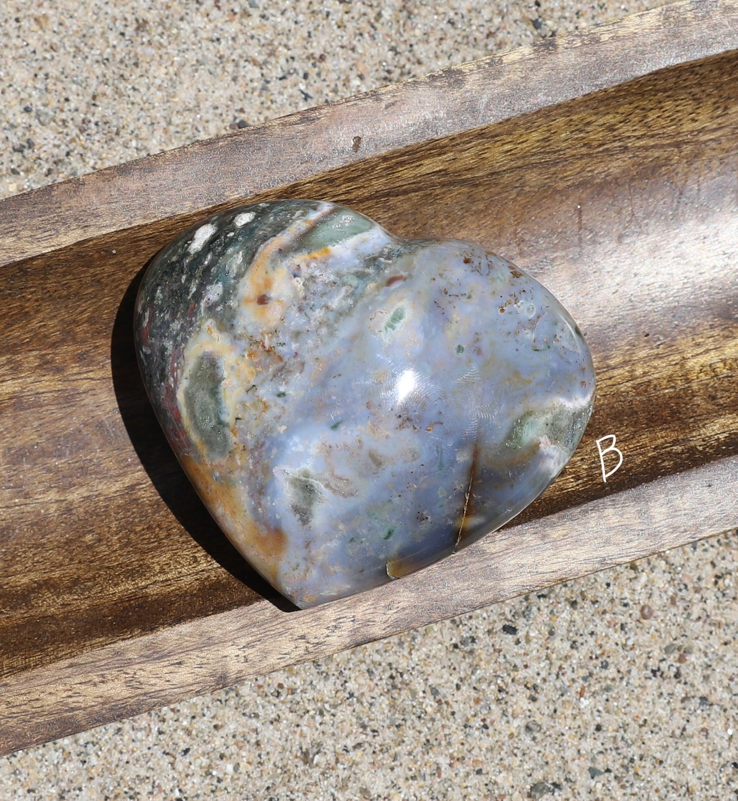 Ocean Jasper Large Heart
