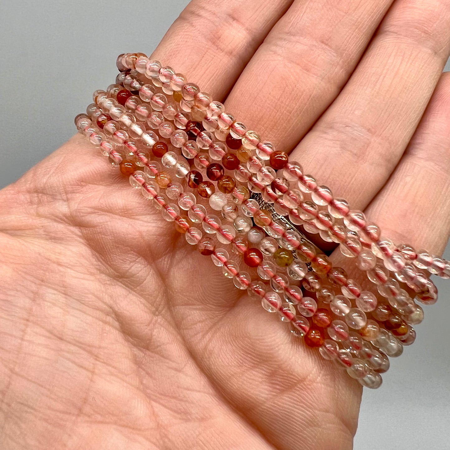 Fire Quartz/Red Hematite Bracelet - Love, Focus, Grounded, Self-Worth, Anxiety