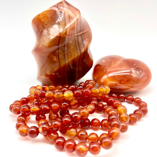 Carnelian Bracelet - Confidence, Creativity, Passion, Release Jealousy & Rage