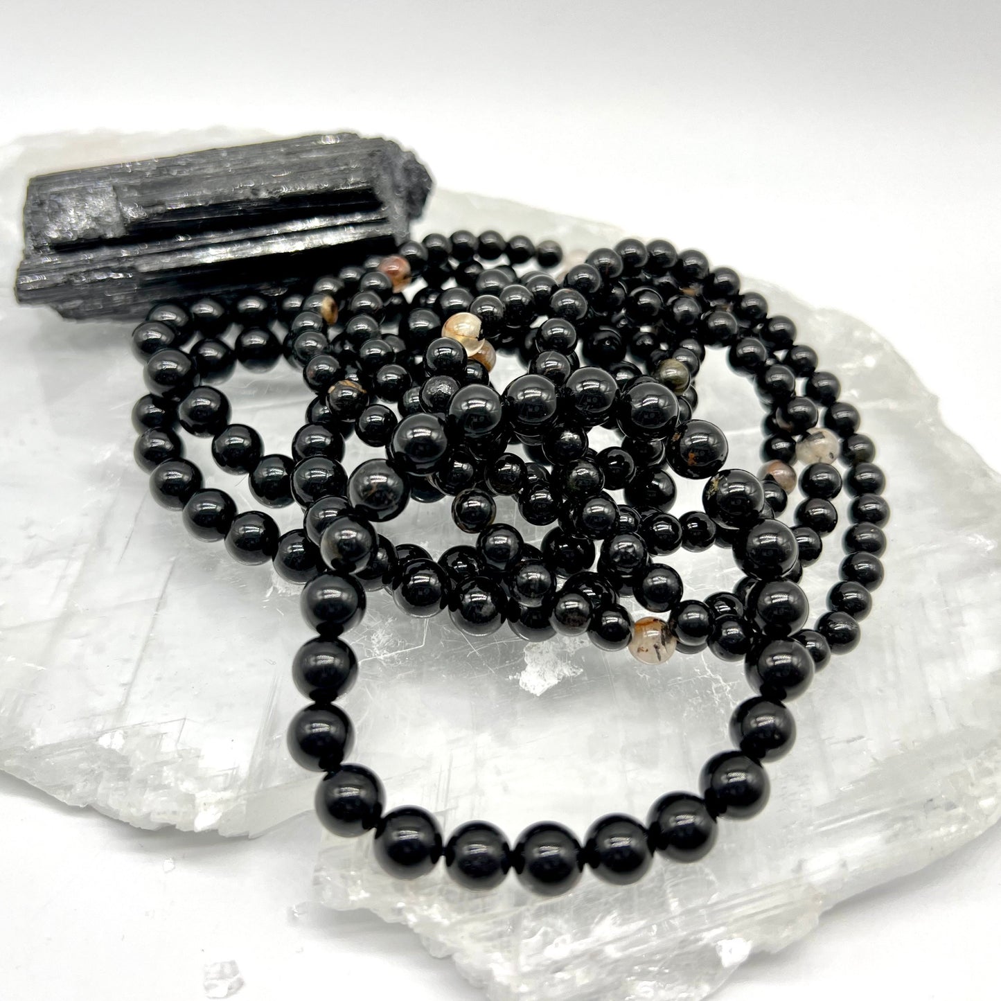 Black Tourmaline Bracelet - Cleansing, Protection, Grounding, EMF Blocker