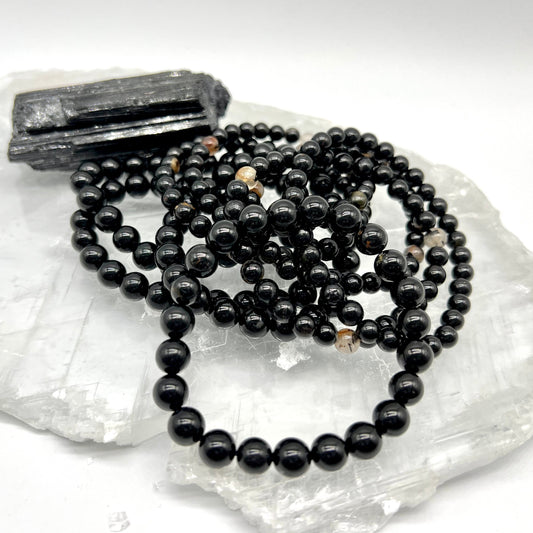 Black Tourmaline Bracelet - Cleansing, Protection, Grounding, EMF Blocker