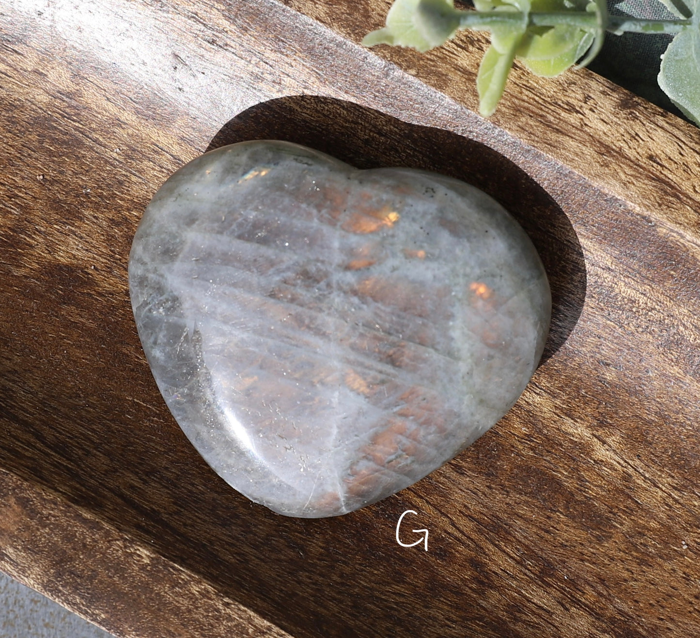 Sunset Labradorite Medium Heart