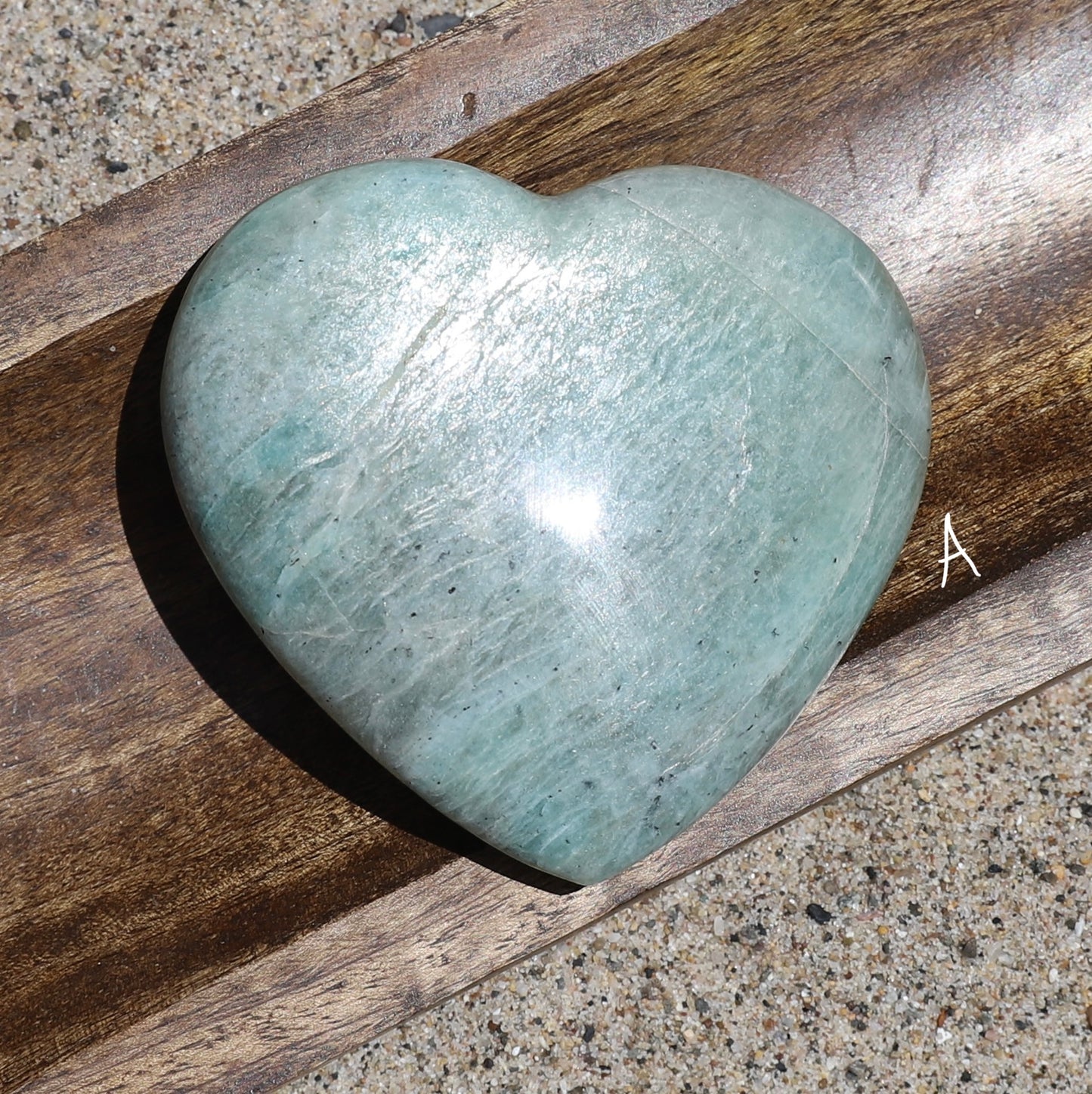 Amazonite Large Heart