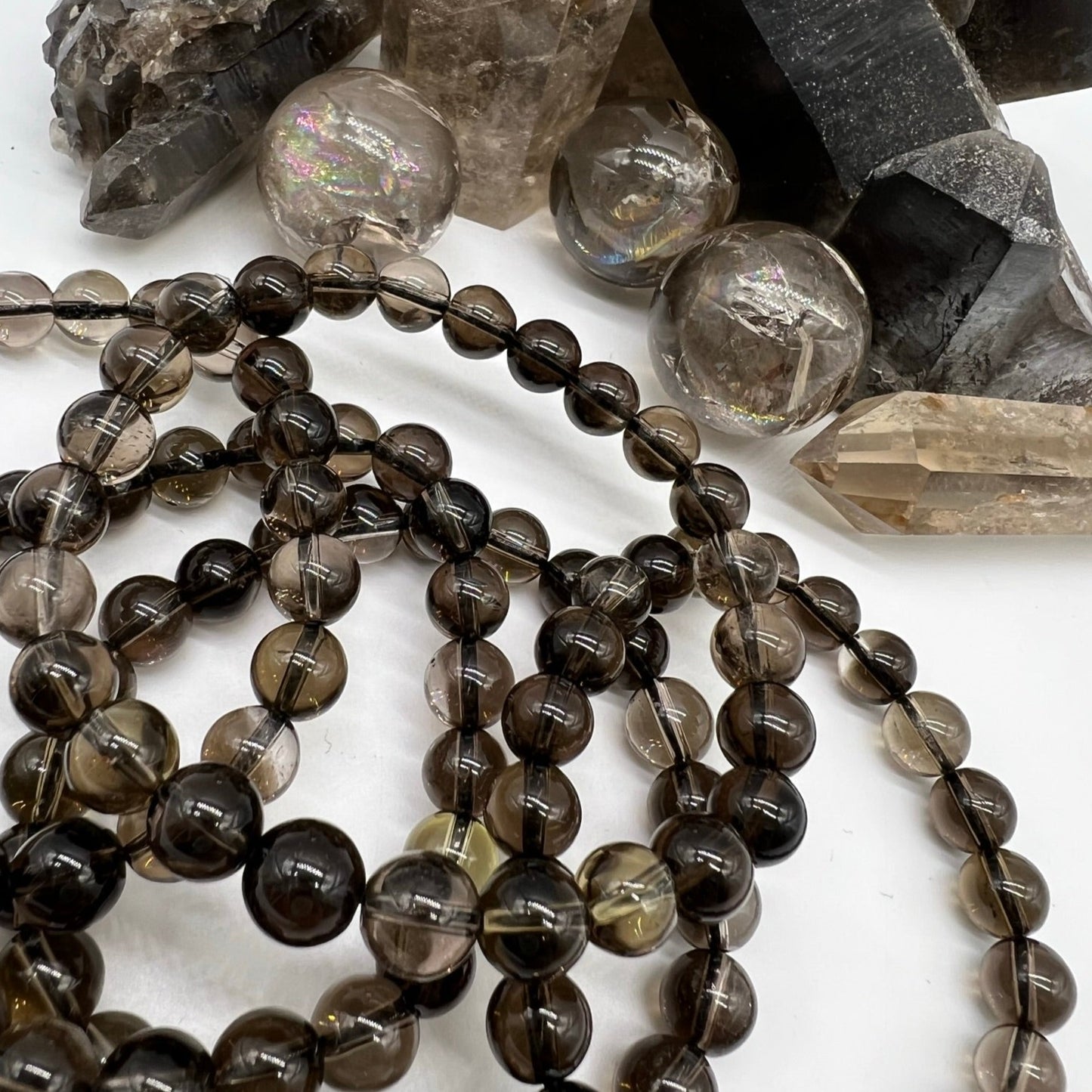 Smokey Quartz Bracelet - Calm, Lifts Depression, Intuition, Positivity