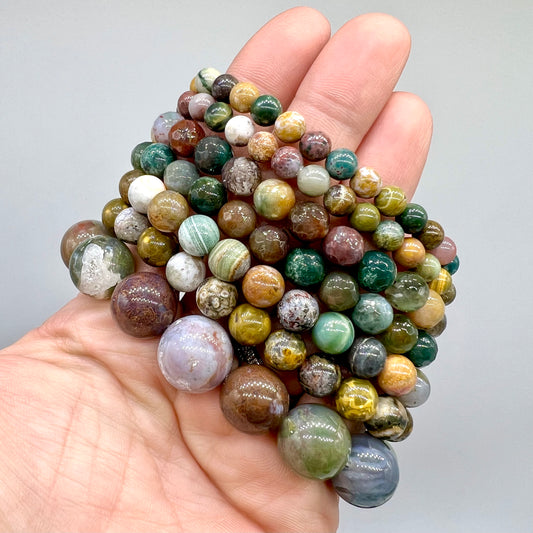 Ocean Jasper Bracelet - PTSD, Motivation, Happiness, Passion, Opportunities, Purification, Nurturing