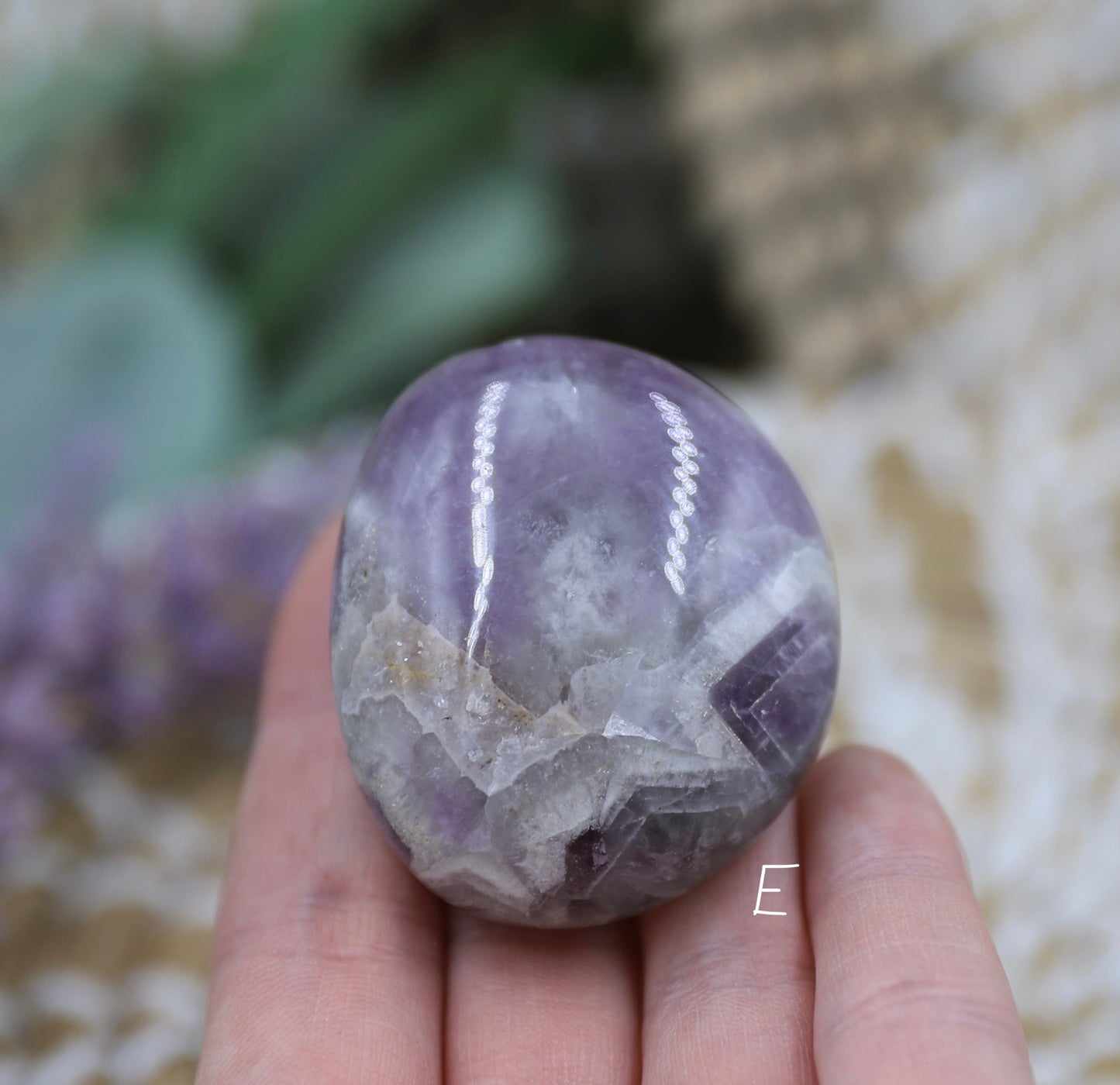 Dream Amethyst Palm Stone