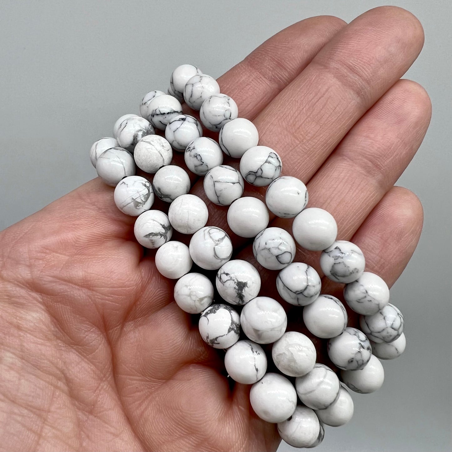 Howlite Bracelet - Calm, Patience, Confidence, Balance, Truth, Stress Relief