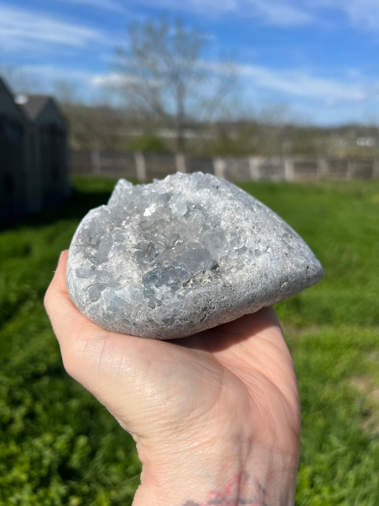 Blue Celestite Heart Cluster XLarge