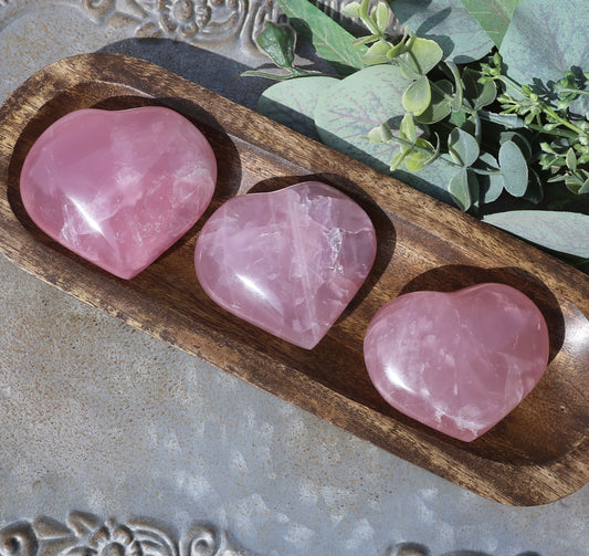 Rose Quartz Large Heart