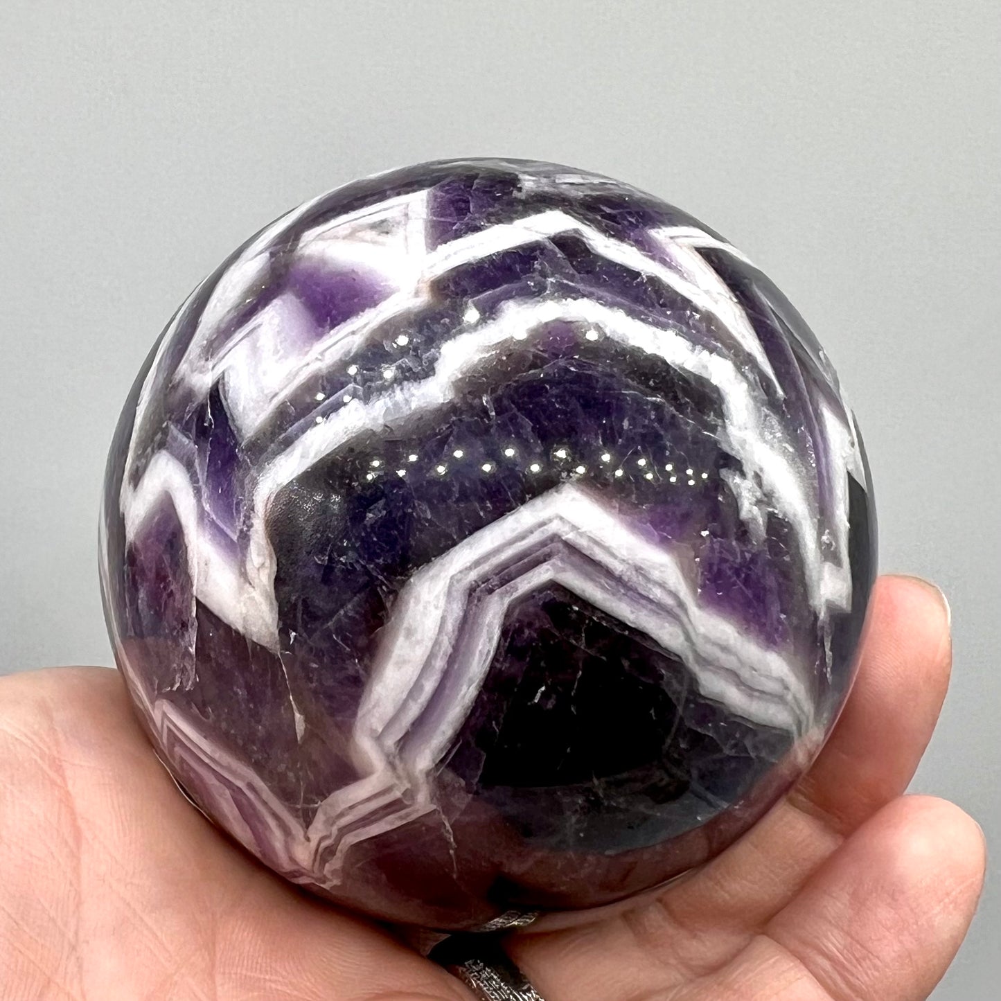 Dream/Chevron Amethyst Sphere & Point Set