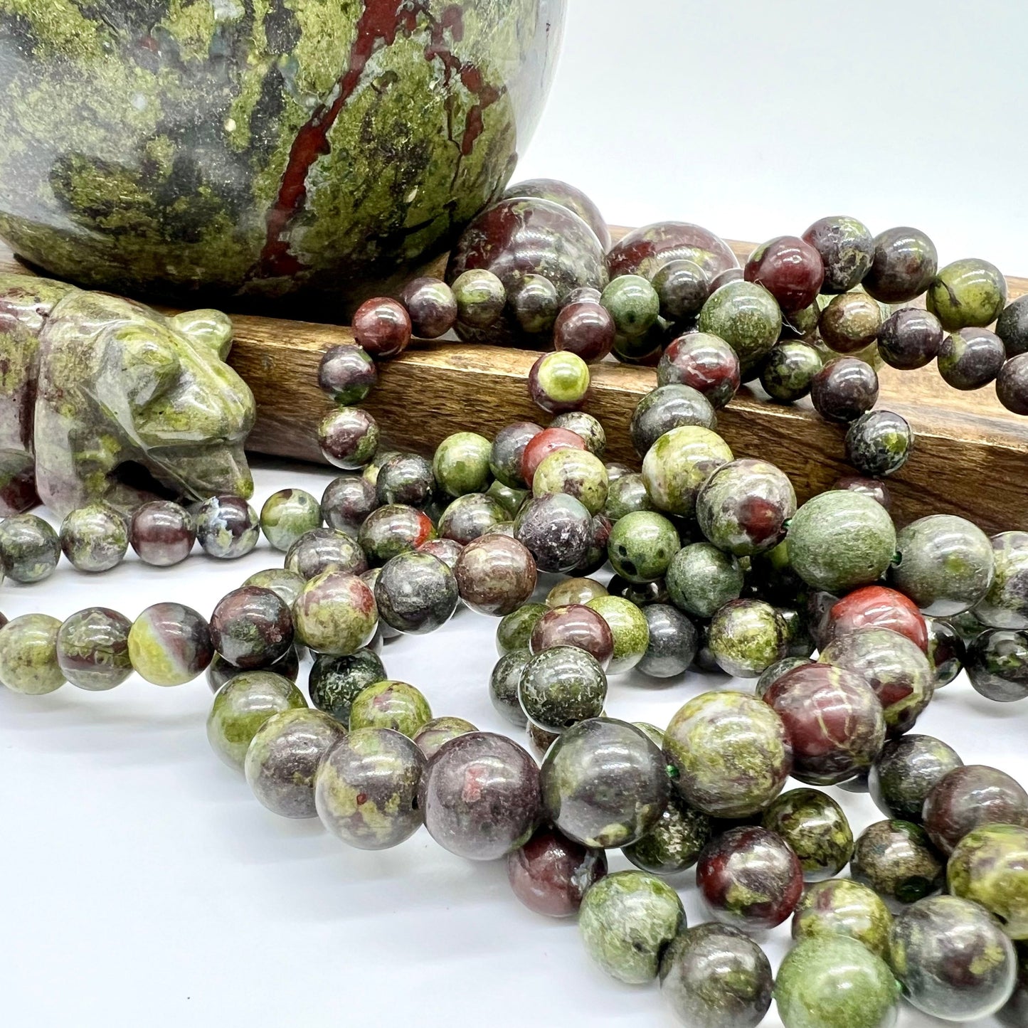 Dragon Bloodstone Bracelet - Courage, Creativity, Balance, Fertility