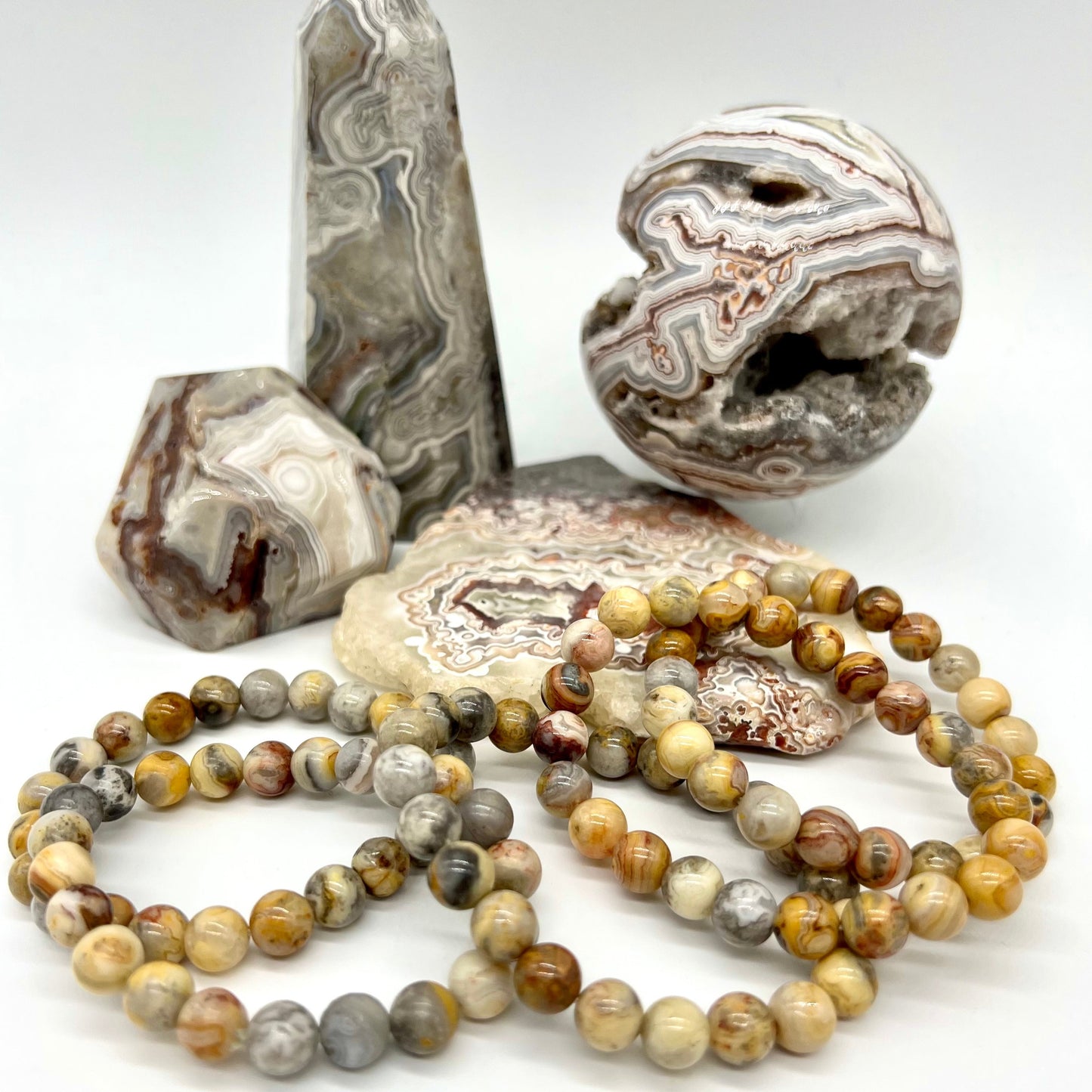 Crazy Lace Agate Bracelet -ADD/ADHD, Balance, Harmony, Happiness, Laughter