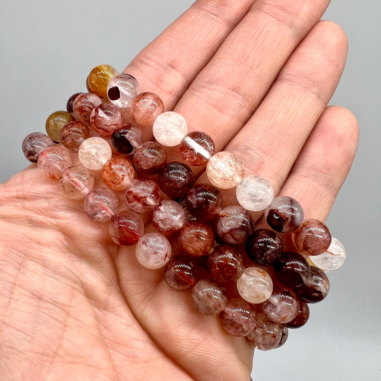 Fire Quartz/Red Hematite Bracelet - Love, Focus, Grounded, Self-Worth, Anxiety