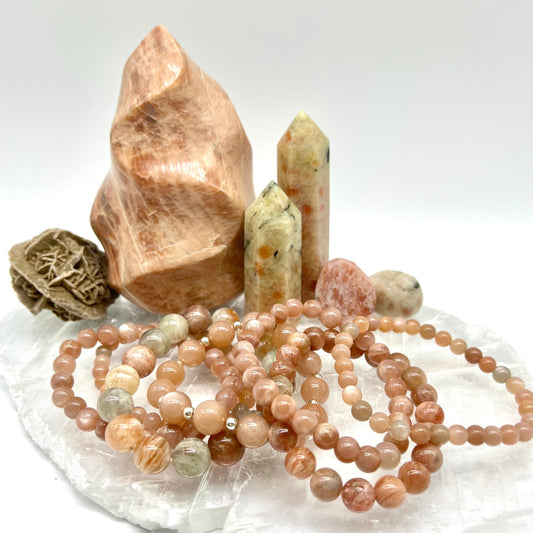 Sunstone / Arusha Bracelet - Joy, Releases Depression, Empowerment, strength, Protection