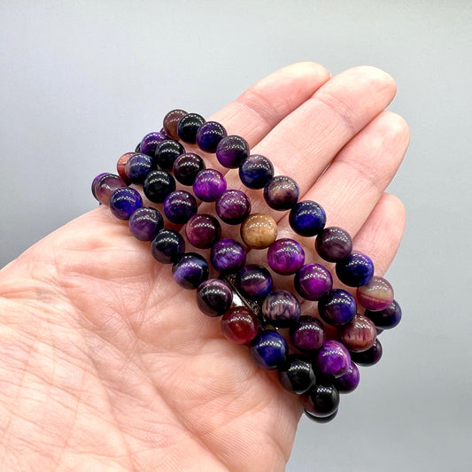 Galaxy Tigers Eye Bracelet - Strength & Courage, Self-Awareness, Balance, Wealth