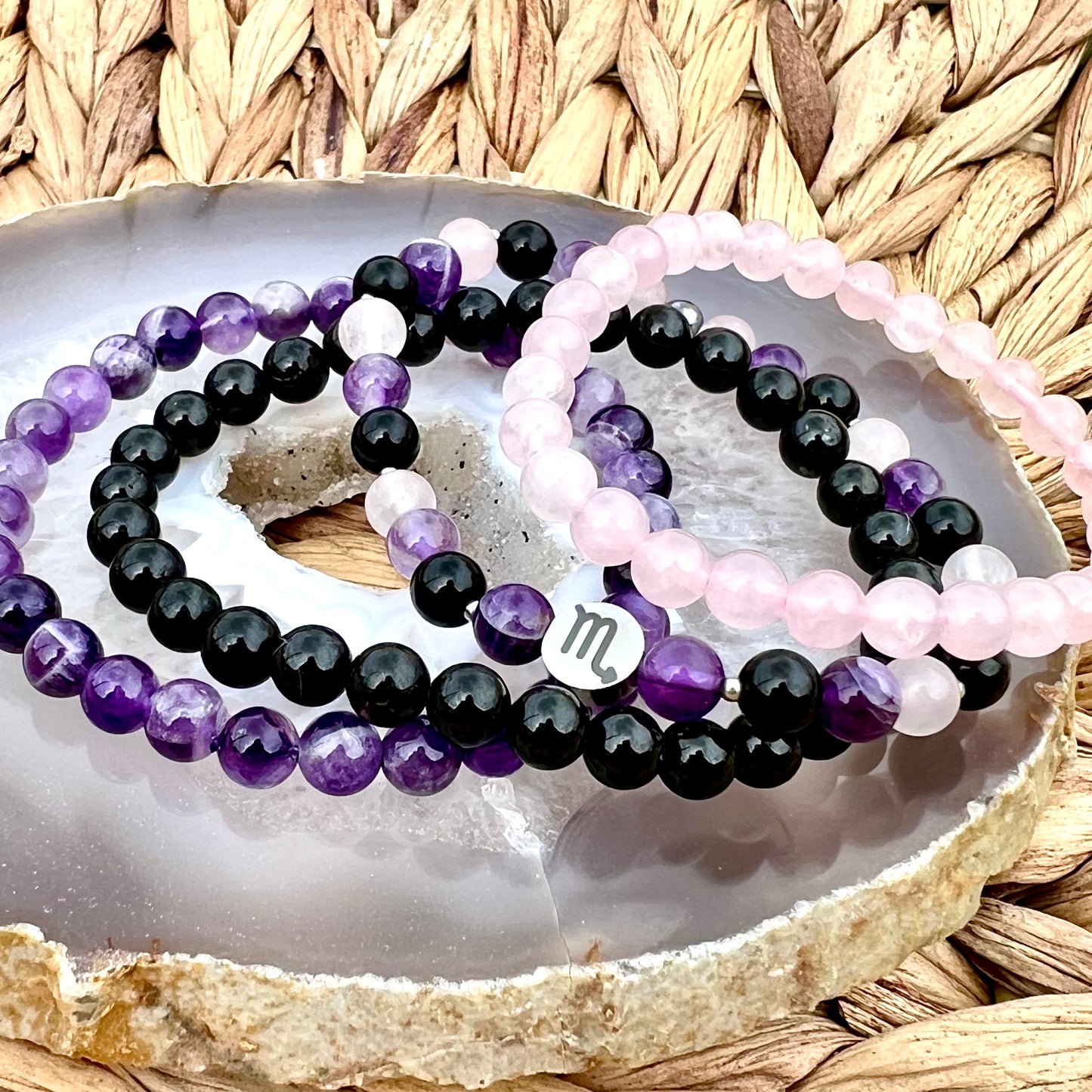 Scorpio Zodiac Bracelet - Soothing, Calm, Clarity, Balance, Harmony, Protection