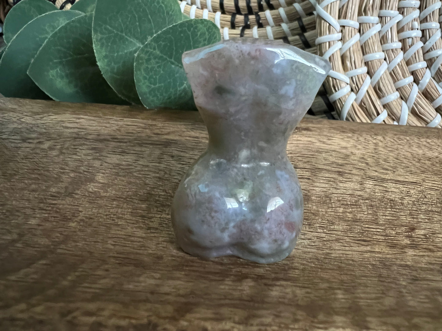 Crazy Lace Agate & Moss Agate Body Carving