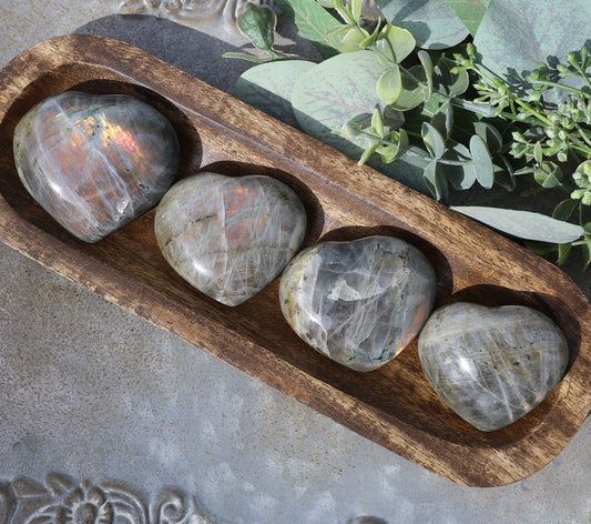 Sunset Labradorite Large Heart