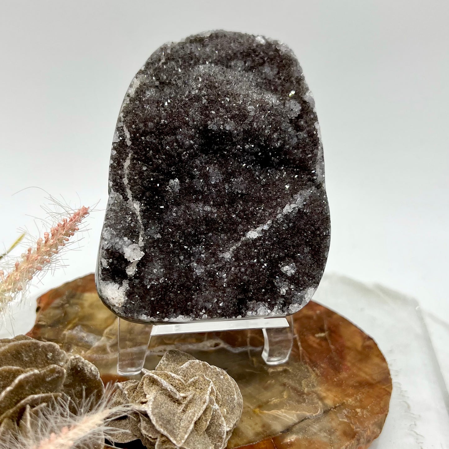 Black Amethyst Druzy Free Form