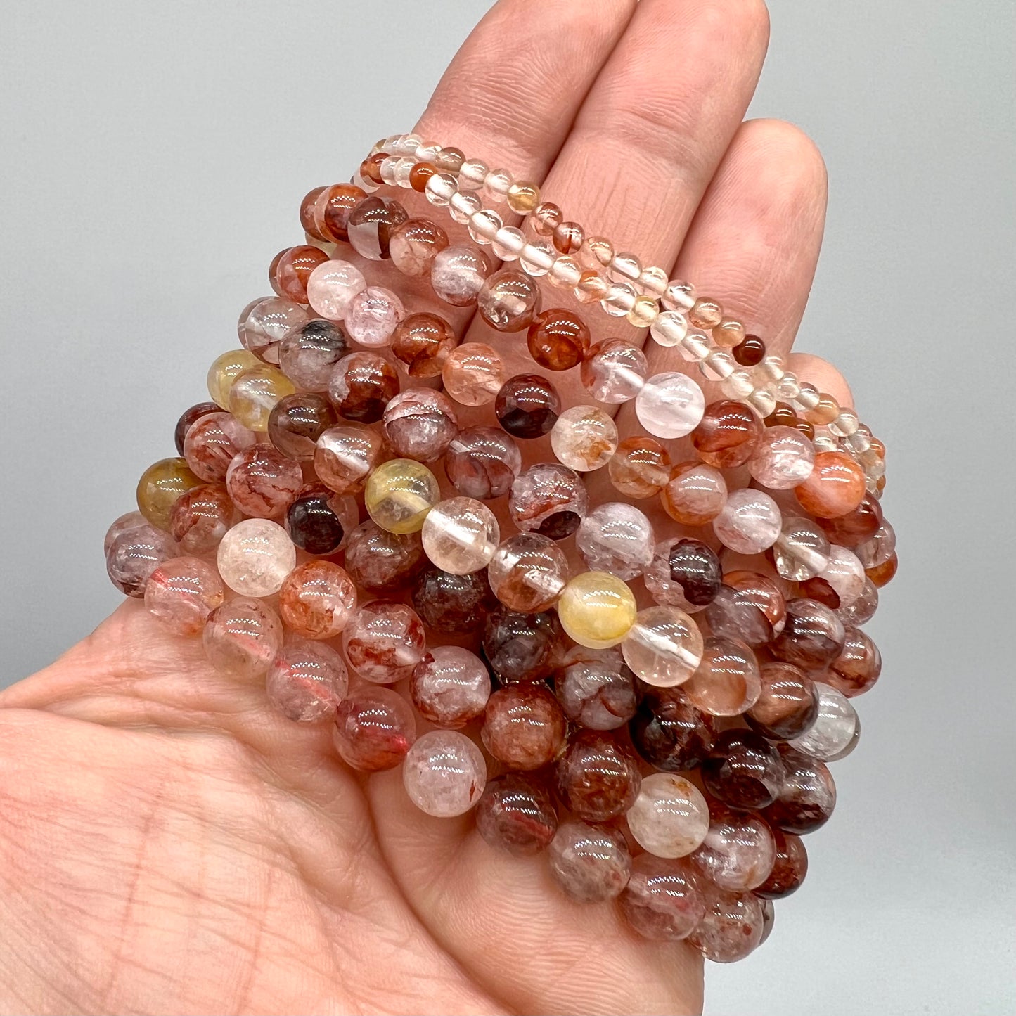 Fire Quartz/Red Hematite Bracelet - Love, Focus, Grounded, Self-Worth, Anxiety
