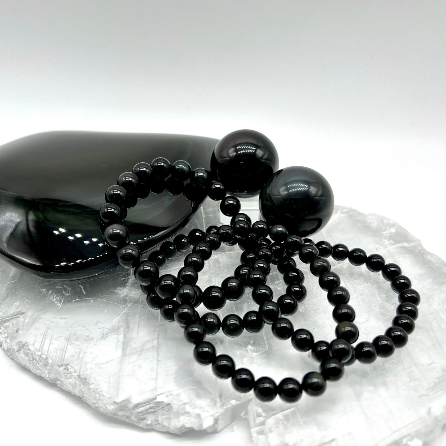 Rainbow Obsidian Bracelet - Grounding, Protection, Clarity, Truth, Balance, Focus