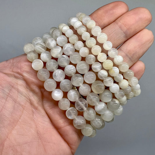 White Moonstone Bracelet - New Beginnings, Strength, Growth, Opportunities