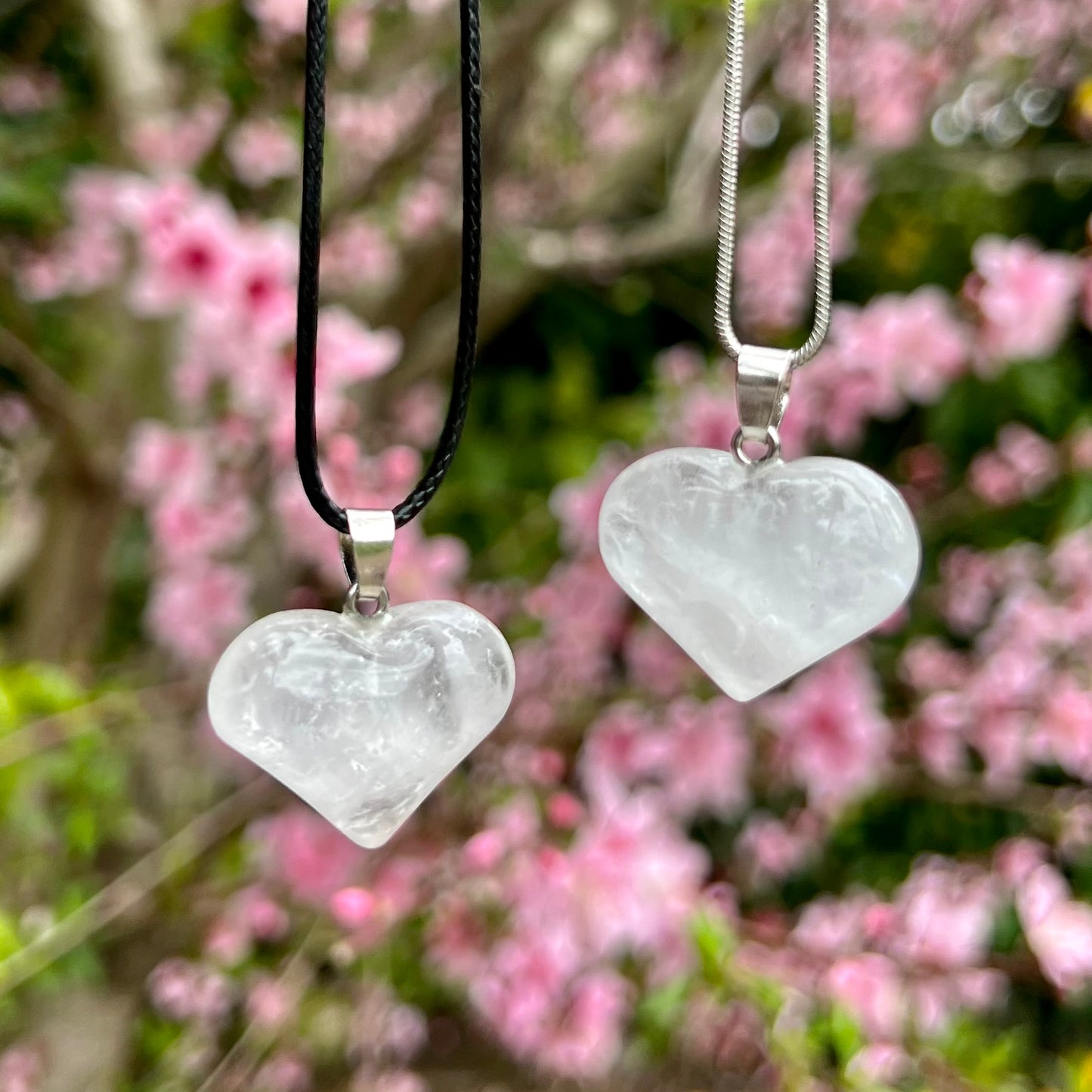 Clear Quartz Heart Necklace