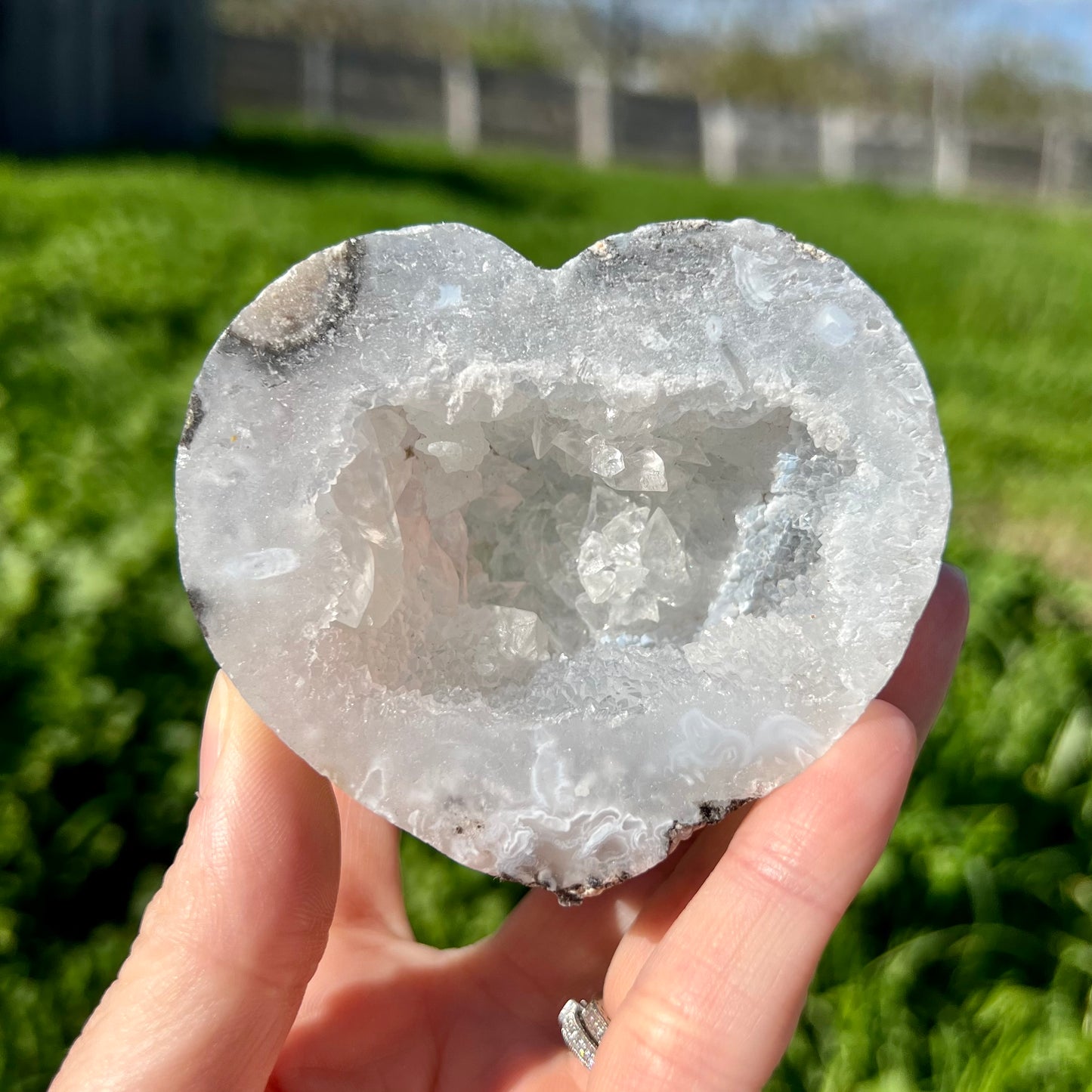 Druzy Agate Heart