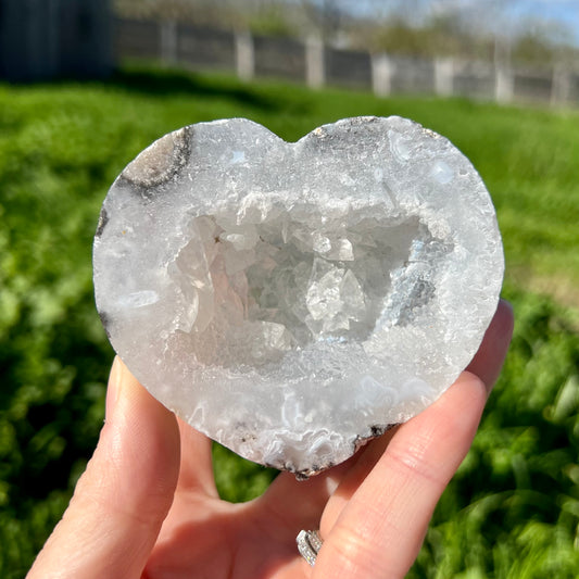 Druzy Agate Heart