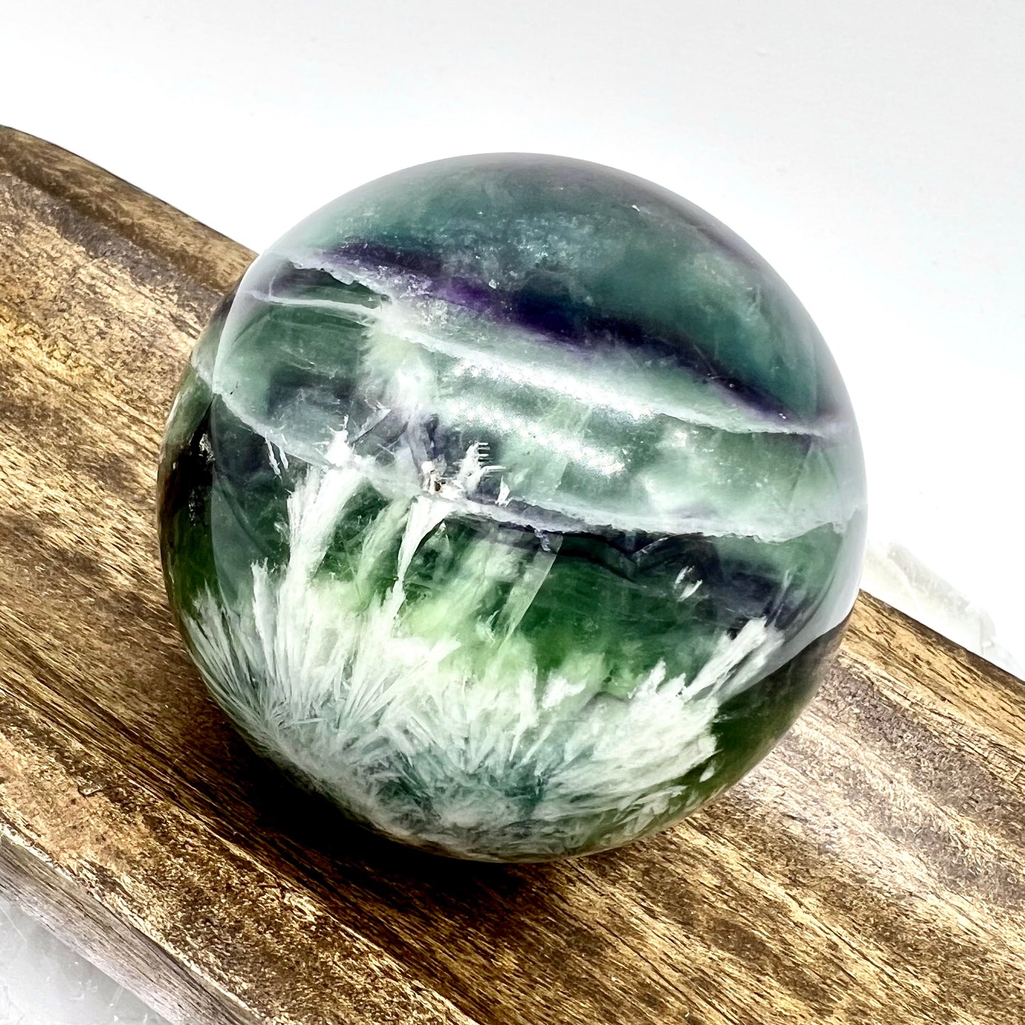 Snowflake Fluorite Large Sphere