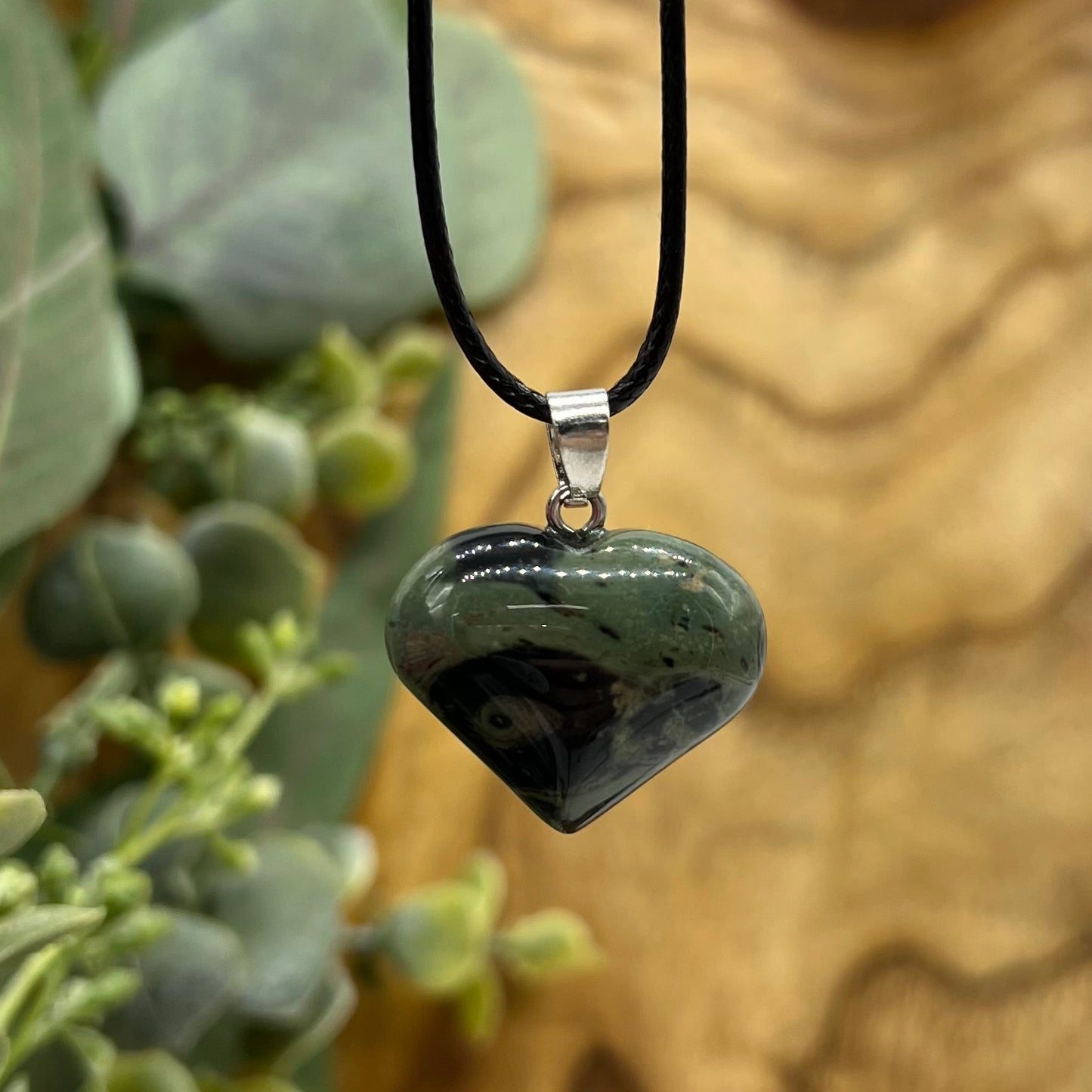 Kambaba Jasper Heart Necklace