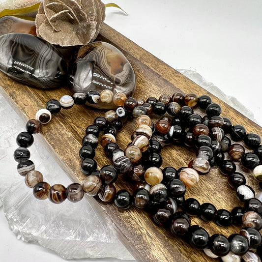 Sardonyx Agate Bracelet - Love, Relationships, Communication, Courage, Focus, Good Fortune