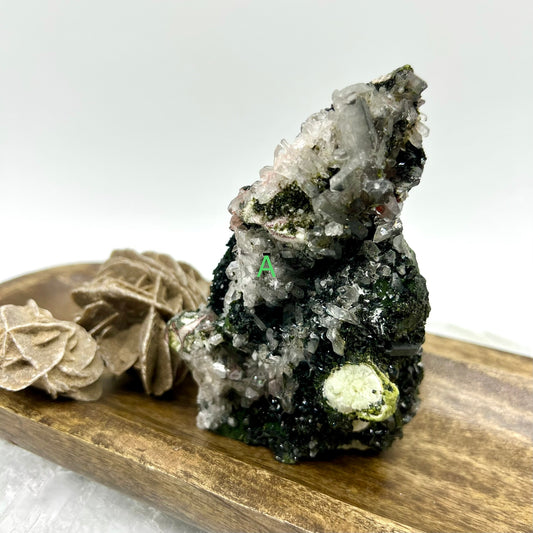 Epidote with Prehnite & Quartz Free Form