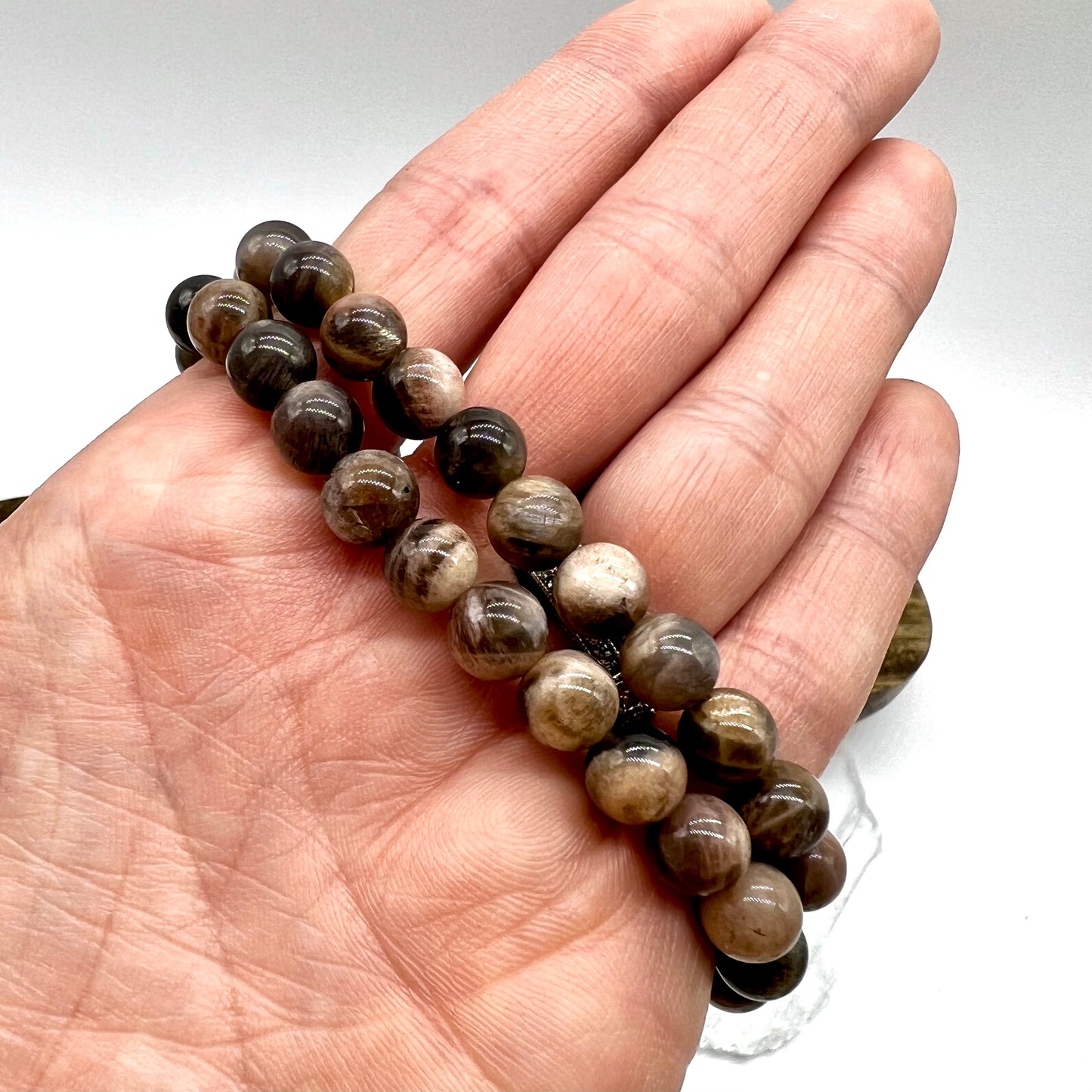 Black Sunstone / Backbone Bracelet - Balance, Calm, Boosts Self-Worth & Courage